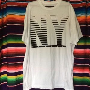 NEW YORK HUSTLE 100% COTTON BIG AND TALL MEN’S SHORT SLEEVE T-SHIRT SIZE: XXL